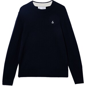 
[Machine Washable] Jack Jones Men's 32% Wool Sweater Embroidered LOGO Sweater