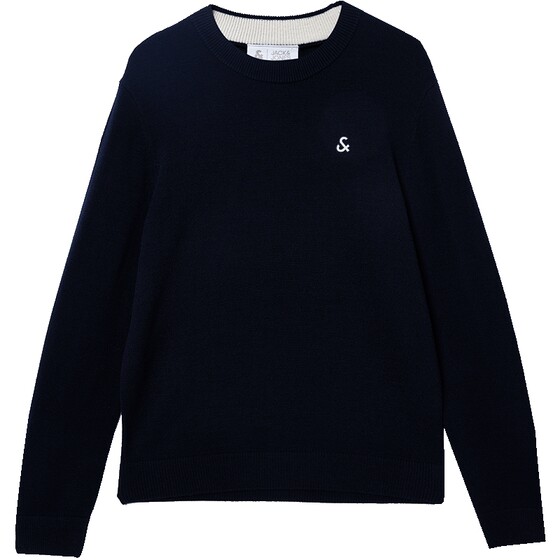 
[Machine Washable] Jack Jones Men's 32% Wool Sweater Embroidered LOGO Sweater