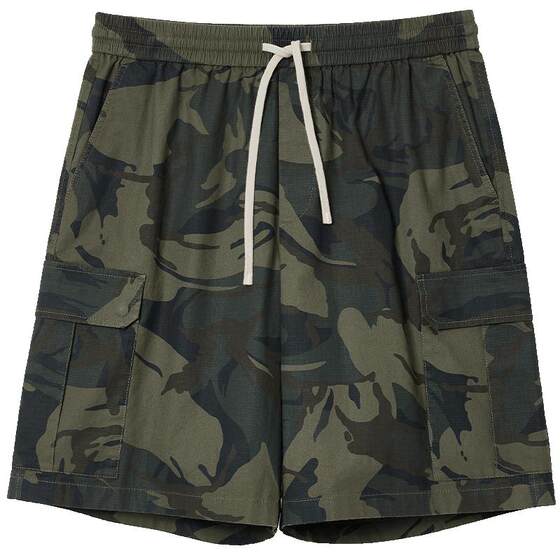 
Jack Jones men's 26th spring new casual loose military green camouflage cargo shorts five-point pants for men