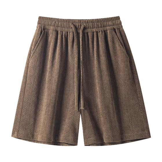 
it FIVECM retro casual style knitted shorts men's summer loose three-quarter pants tethered loose pants trendy