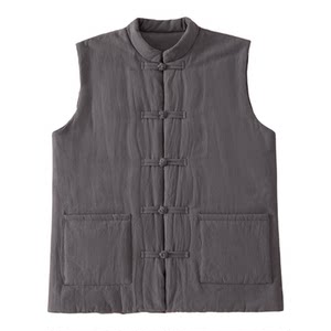 
Pure cotton men's vests for autumn and winter thickened and warm inside and outside cotton vests vests for middle-aged and elderly people quilted vests