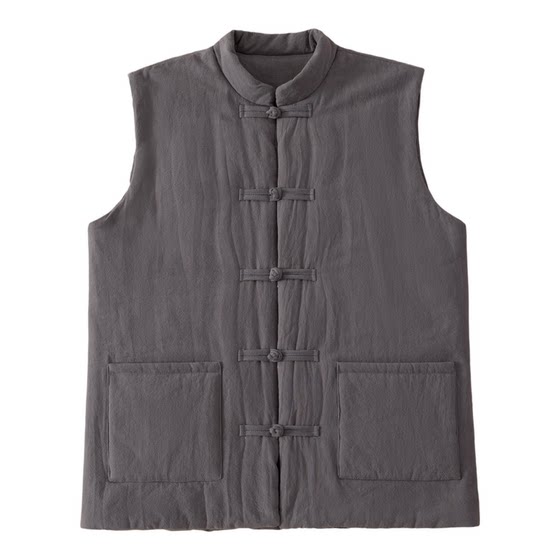 
Pure cotton men's vests for autumn and winter thickened and warm inside and outside cotton vests vests for middle-aged and elderly people quilted vests