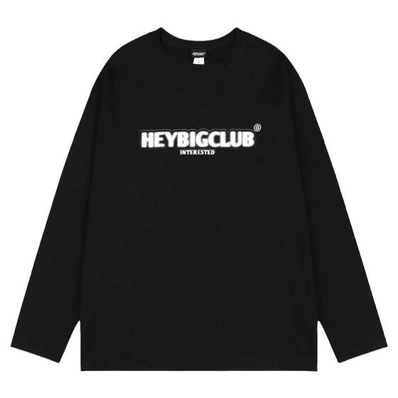 INS white pure cotton long -sleeved T -shirt Oversize men and women thin Korean version of the loose laziness, laziness, leisure casual inner coat