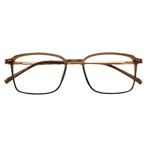 Square face brown TR90 eyeglass frame for men and women, trendy Korean version, square full frame, elegant and suitable for myopia glasses, versatile eyeglass frame