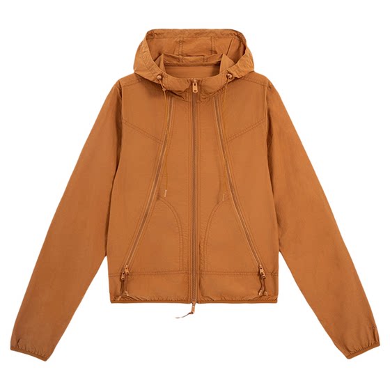 
SW Suwei Casual Sun Protection Jacket Hooded Outdoor Jacket Sports Jacket Yoga Fitness Wear Lightweight Short Jacket