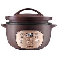 Skyline Automatic Electric Casserole - Purple Clay Pot For Cooking - 2L Pot For 3-4 People