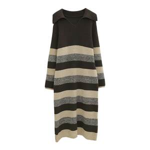 Gallad ~ Western Western Women's Weaving Dress, Autumn and Winter Jacket Loose Striped Sweater Maternity Women Skirt Autumn
