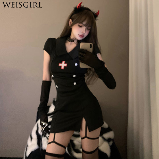 weisgirl万圣节小恶魔派对服装cos服白衣天使医生制服夜场护士装