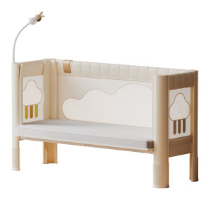 
Cool Douding Yunmian splicing bed crib children's bedside widened bedside bed baby adults can sleep and lift