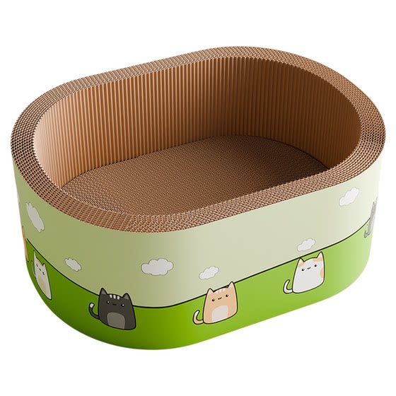 
Qi Oh Deepened Cat Scratching Board Cat Nest Integrated Scratch-Resistant Wear-Resistant Cat Claw Board Cat Scratching Basin Cat Claw Grinding Artifact