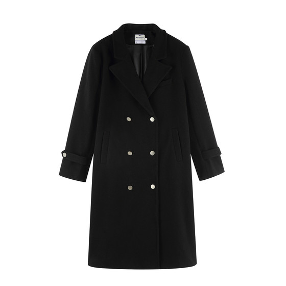 
Mo Qiu jk uniform high-end woolen coat tall windbreaker Japanese college style medium long woolen coat for women