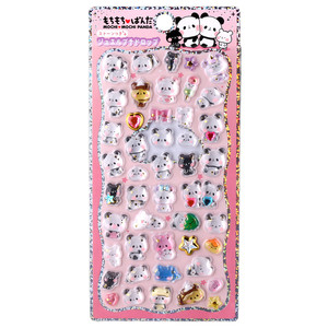 
Japanese cute animal 3D three-dimensional gem relief sticker sticker panda mobile phone case DIY decorative sticker