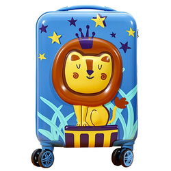 Cup Bear Lightweight Suitcase, Small Children's Boarding Case, 17-inch Trolley Case, Universal Wheel Suitcase, Portable Case