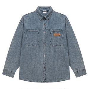 
GWIT American casual classic color cleanfit spring and autumn light long-sleeved shirt jacket denim shirt men