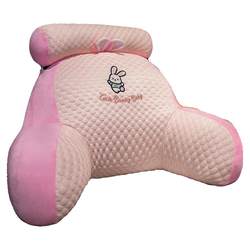 Pink Bedside Cushion Soft Covered Waist Support Pillow Large Backrest