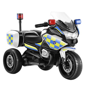 
Children's electric motorcycle tricycle boy and girl charging remote control baby kids can take a battery police car