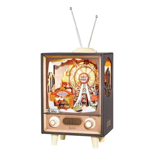 Rolife Sunset Amusement Park Music Box - 3D木製パズルモデル