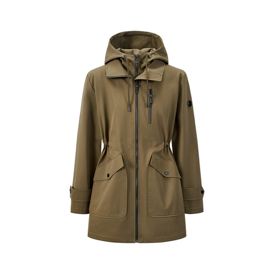 
GIOVANNI VALENTINO spring and autumn women's velvet windbreaker casual loose hooded jacket top coat