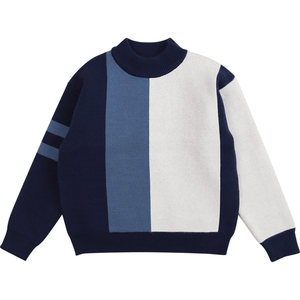 
Cunyi pure quality children's clothing boy casual sweater autumn and winter medium-large children's semi-turtleneck knitted pullover