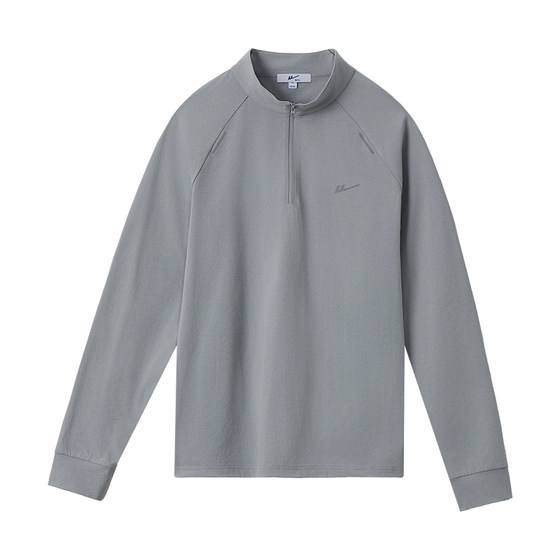 
Pull-back quick-drying clothes for men, spring and autumn running half-zip fitness training clothes, sports tops, sun protection long-sleeved T-shirts