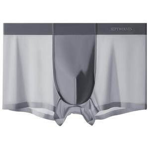 Septwolves Ice Silk Men's Underwear Boys Summer Thin Seamless Breathable Four Corners New Men's Boxer Shorts