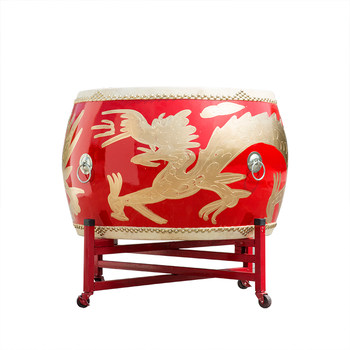 Cowhide drum big drum dance hall drum chinese red adult