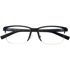 
French OGA glasses frame men's half-frame square frame ultra-light elegant big face business men's black glasses frame 8276