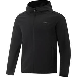 
Li Ning Jacket Men's Soft Shell Windproof Spring and Autumn Jacket Outdoor Charge Water-Repellent Windproof Clothing Hooded Sports Windbreaker