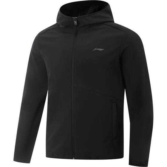
Li Ning Jacket Men's Soft Shell Windproof Spring and Autumn Jacket Outdoor Charge Water-Repellent Windproof Clothing Hooded Sports Windbreaker