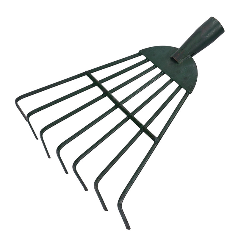 Household Grass Rake Farm Gardening Tools Steel Iron Rake