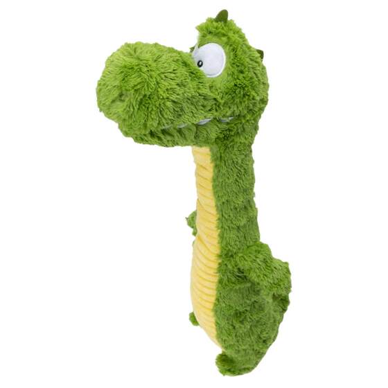 Qmonster long neck crocodile plush toy dog ​​medium and large dog accompanying to make sounds golden retriever Shiba Inu Corgi toy

