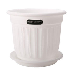 
Gardening and green planting flower pots for outdoor balcony thickened resin plastic light luxury high-end feeling large diameter extra large size