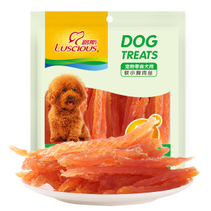 Lusi Youga dog pet snack grinding grinding rod chicken breasts puppies puppy training chicken soft shreds 400g