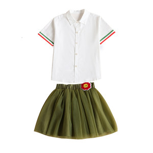
Children's Red Army Eighth Route Chorus Performance Costumes Recitation Speech Primary School Cheerleading Sports Meet Costumes Children's Day Performance