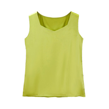 Silk satin camisole suit with bottoming shirt