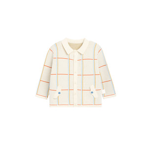 
whitewheat children's 26 spring new cardigan sweater for boys and girls casual lapel pure cotton baby sweater