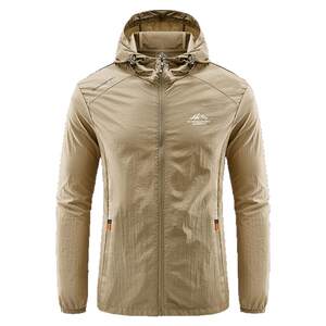 
Summer light and thin ice silk sun protection clothes for men outdoor fishing sun protection clothes breathable loose hooded sports jacket top