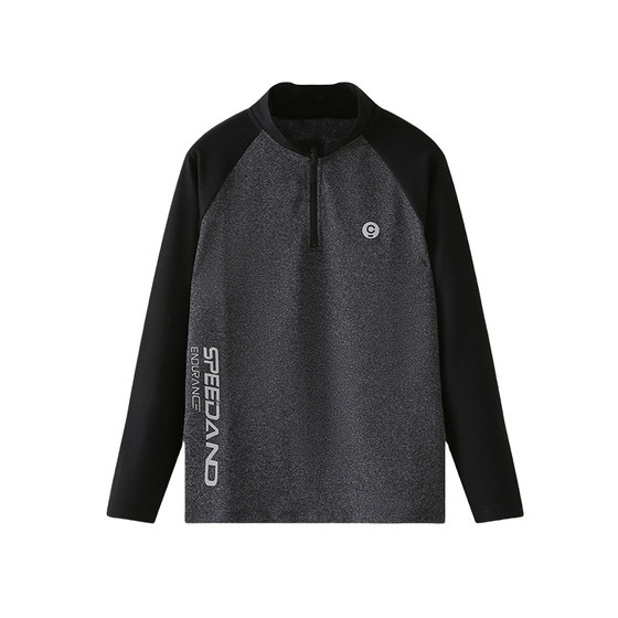 
Children's sports quick-drying clothing thickened bottoming shirt autumn and winter half turtleneck warm long-sleeved T-shirt boys training tops