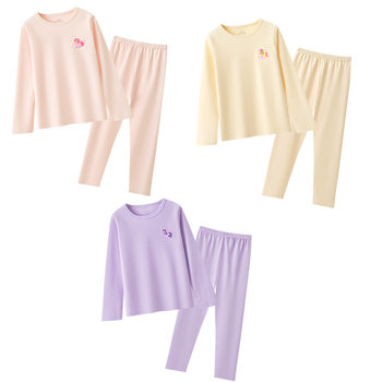 Children's autumn clothes set cotton pure cotton type a girl