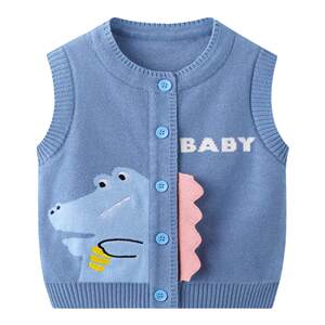 
Baby boy vest spring baby spring and autumn small vest knitted cardigan clothes waistcoat infant boy sweater