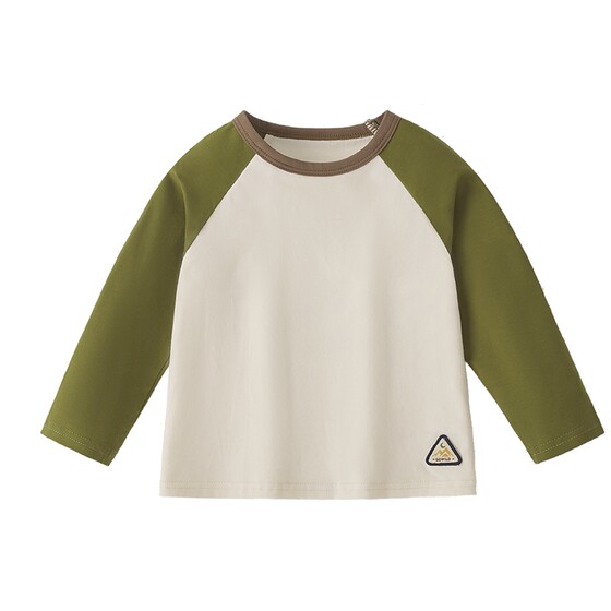 
[7A Antibacterial] Boys Long Sleeve T-Shirt 6 Baby Spring Print Children's Casual Spring Clothes Children's Contrast Color Clothes Boys