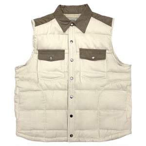 
Autumn and winter quilted vest for men Japanese style casual versatile thick warm vest coat loose splicing collar vest for women