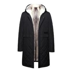 Imported Cross Mink Sable Mink Sleeve Fur Coat Men's Winter Long Hooded Parka Full Mink Fur Coat