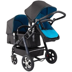 Twin Baby Stroller, Second Baby Double Large Child Stroller, Can Sit And Lie Down, Front And Back, Fold Easily