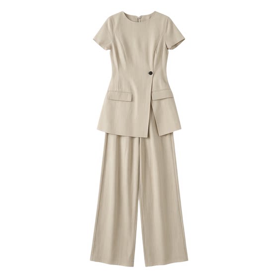 
Fashion large size short-sleeved suit pants suit women's summer thin professional commuting two-piece set thin jacket new style