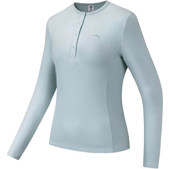 ANTA supermodel T丨Fleet small waist slim long-sleeved henley long T-shirt women's winter base layer inner top