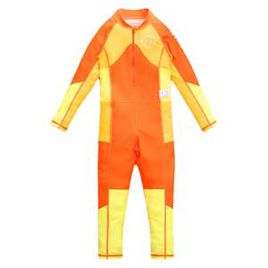 Children's fluorescent color swimsuit baby seaside clothes long-sleeved long pants one-piece sun protection quick-drying professional swimsuit for boys