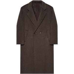
[Store] Heavy double-sided wool coat for men with long knees over the knees in winter can take off shoulder padded thick windbreaker jacket