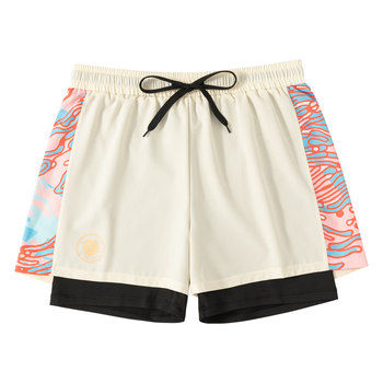 
Swimming trunks for men quick-drying large size anti-embarrassing flat corner swimsuit 2025 new professional hot spring swimming full set