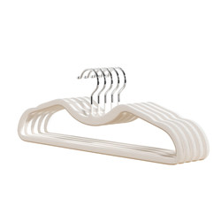 Lululi short neck flocked clothes hanger, traceless and non-slip